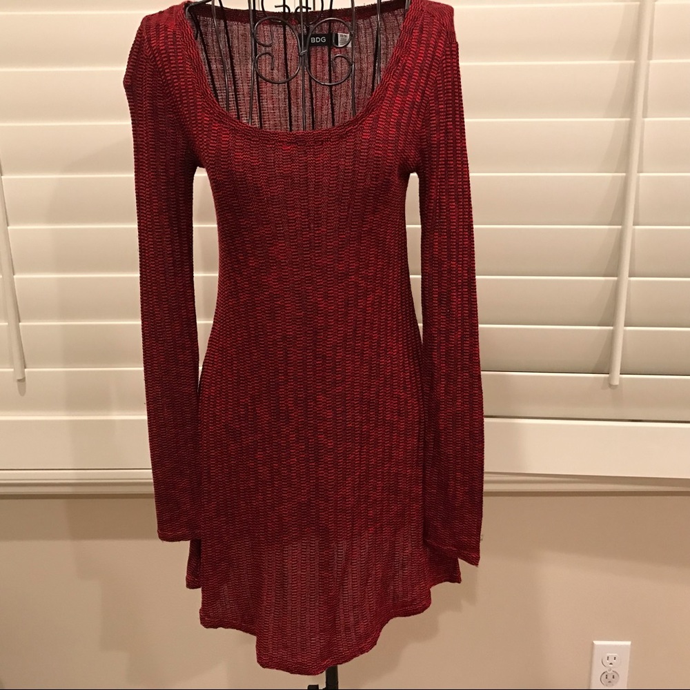 BDG Red Mini Sweater Dress Sz XS Urban Outfitters